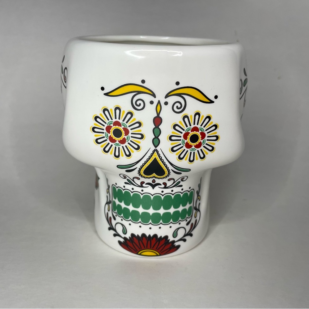 Don Julio Tequila Special Edition Ceramic Day of the Dead Sugar Skull Mug Green